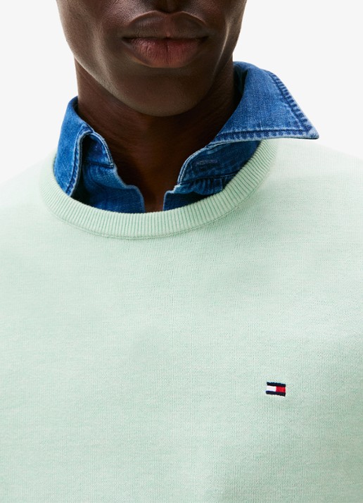 Tommy Hilfiger Pullover met logo - detail 5 mint