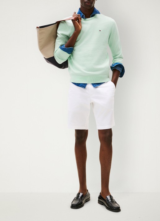 Tommy Hilfiger Pullover met logo - voorkant 2 mint