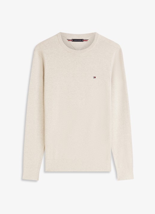 Tommy Hilfiger Pullover met logo - voorkant 4 beige