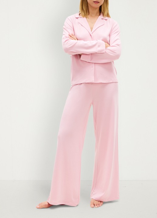 Tommy Hilfiger Pyjamabroek met logoband - voorkant 4 roze