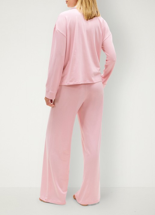 Tommy Hilfiger Pyjamatop met logo - achterkant 3 roze