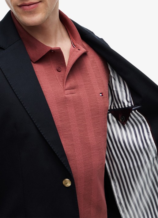 Tommy Hilfiger Regular fit colbert met steekzakken - detail 6 donkerblauw
