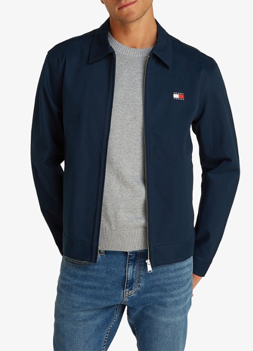 Tommy Hilfiger Regular fit jack met steekzakken - detail denim