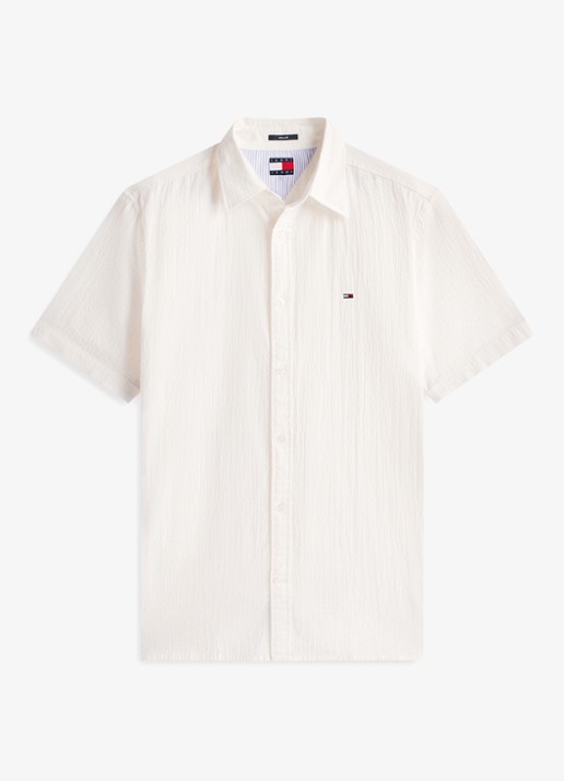 Tommy Hilfiger Regular fit overhemd in katoenblend - voorkant 4 wit