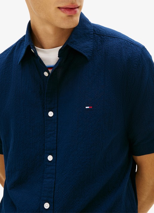 Tommy Hilfiger Regular fit overhemd in linnenblend - detail 4 dark night navy-c1g