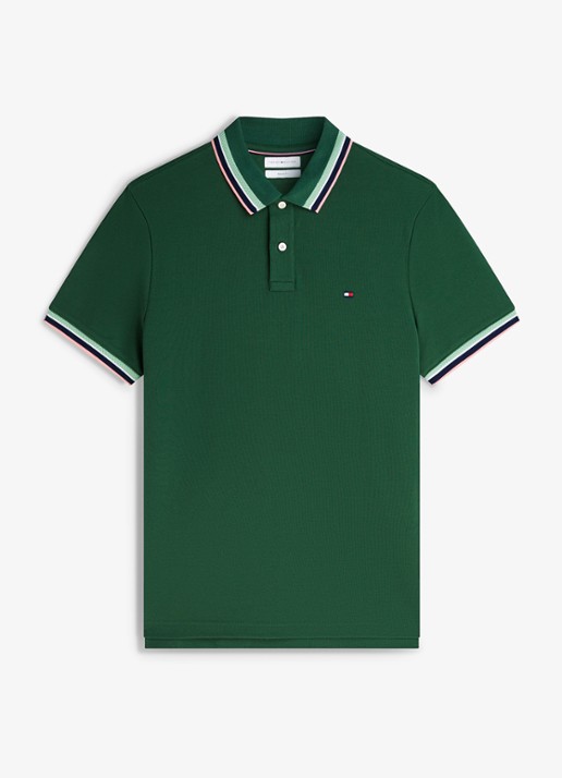 Tommy Hilfiger Regular fit overhemd met gestreept detail - voorkant 4 groen
