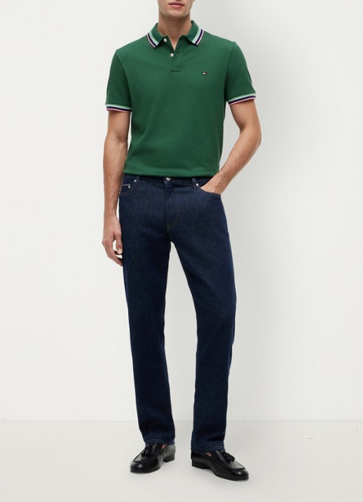 Tommy Hilfiger Regular fit overhemd met gestreept detail - voorkant 5 groen