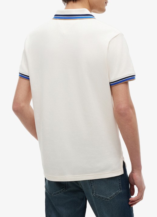 Tommy Hilfiger Regular fit overhemd met gestreept detail - achterkant 5 ivoor