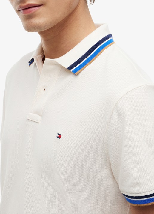 Tommy Hilfiger Regular fit overhemd met gestreept detail - detail 4 ivoor