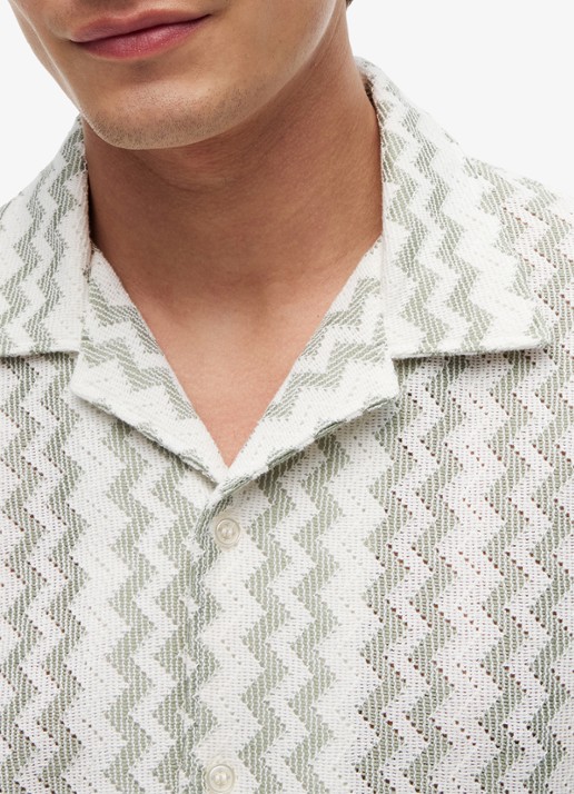 Tommy Hilfiger Regular fit overhemd met grafische print - detail 4 olijfgroen