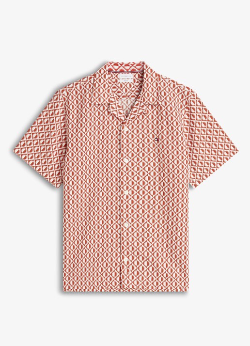 Tommy Hilfiger Regular fit overhemd met grafische print - voorkant 4 rood