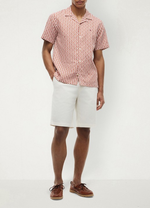 Tommy Hilfiger Regular fit overhemd met grafische print - voorkant 5 rood