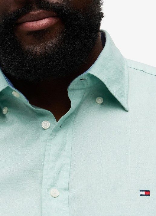 Tommy Hilfiger Regular fit overhemd met logo - detail 3 mint