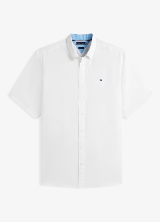 Tommy Hilfiger Regular fit overhemd met logo - voorkant 3 wit