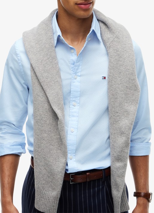 Tommy Hilfiger Regular fit overhemd met logo - detail 5 sweet blue-c3q