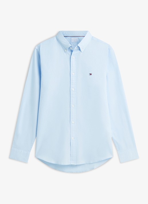 Tommy Hilfiger Regular fit overhemd met logo - voorkant sweet blue-c3q