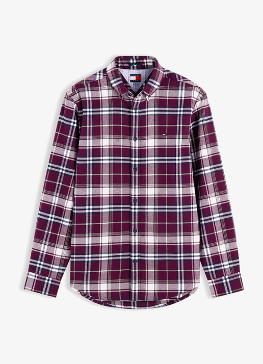 Tommy Hilfiger Regular fit overhemd met ruitdessin - voorkant 2 rood