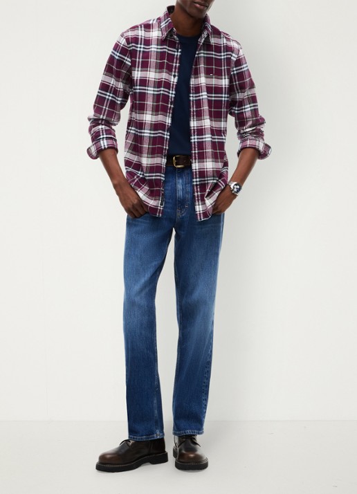 Tommy Hilfiger Regular fit overhemd met ruitdessin - voorkant 3 rood