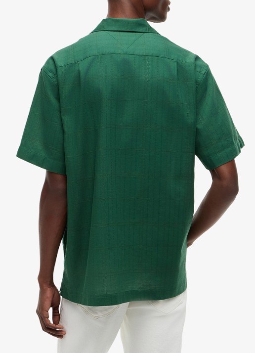 Tommy Hilfiger Regular fit overhemd met ruitdessin - achterkant 3 mosgroen