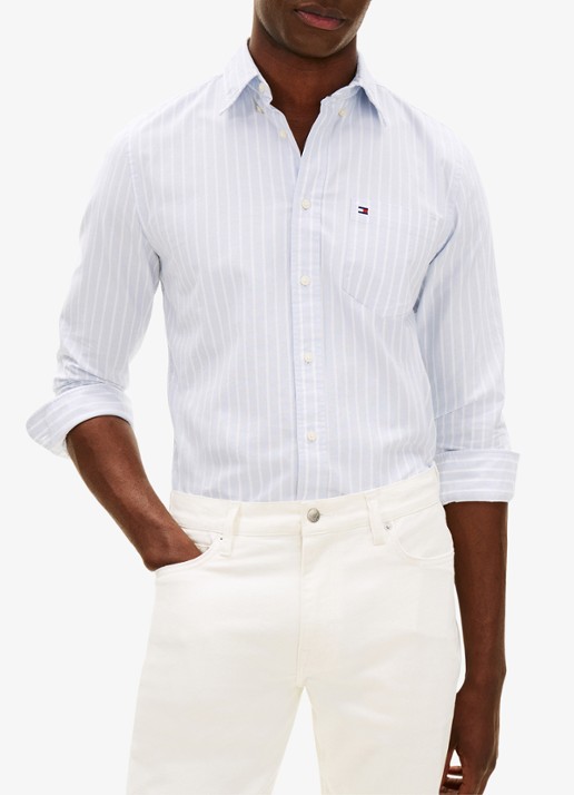 Tommy Hilfiger Regular fit overhemd met streepprint en borstzak