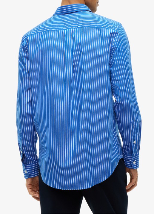 Tommy Hilfiger Regular fit overhemd met streepprint - achterkant 3 donkerblauw