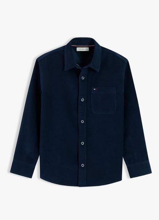 Tommy Hilfiger Regular fit overhemd van corduroy