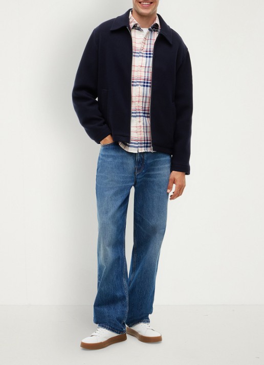 Tommy Hilfiger Regular fit overhemd van katoen met ruitdessin  - voorkant 2 ivoor