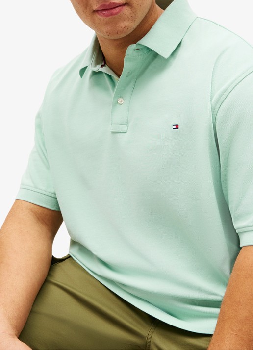 Tommy Hilfiger Regular fit polo in katoenblend - detail 5 mint
