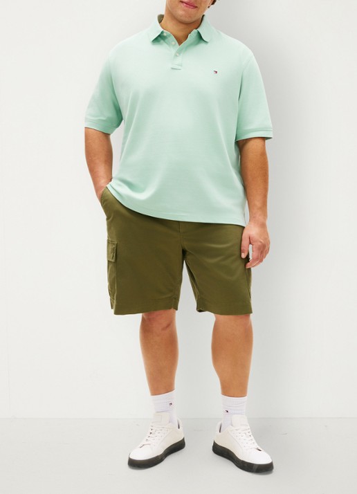 Tommy Hilfiger Regular fit polo in katoenblend - voorkant 2 mint