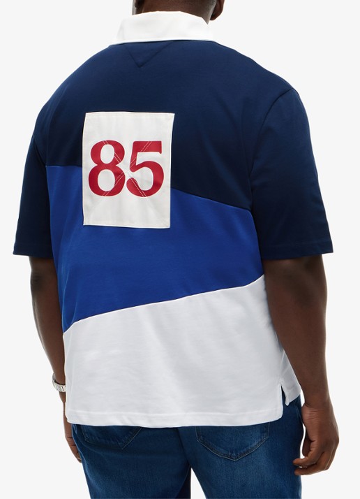 Tommy Hilfiger Regular fit polo met colour blocking - achterkant 5 multicolor