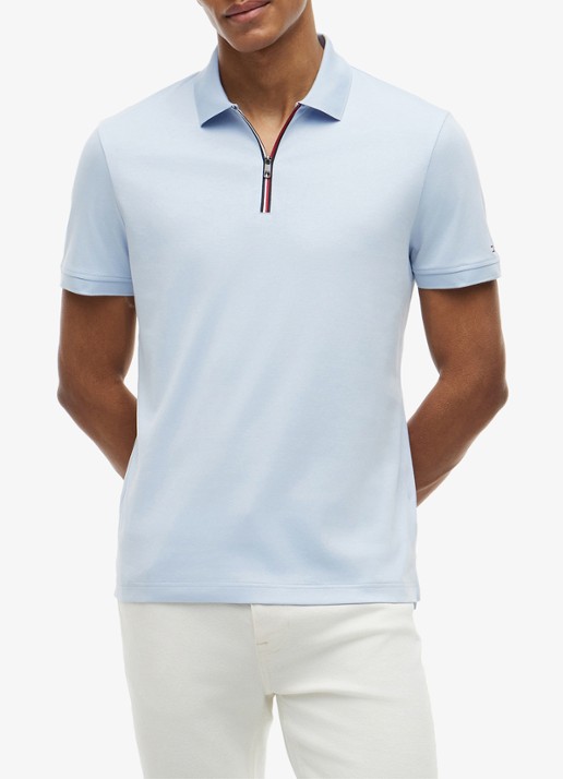 Tommy Hilfiger Regular fit polo met halve rits
