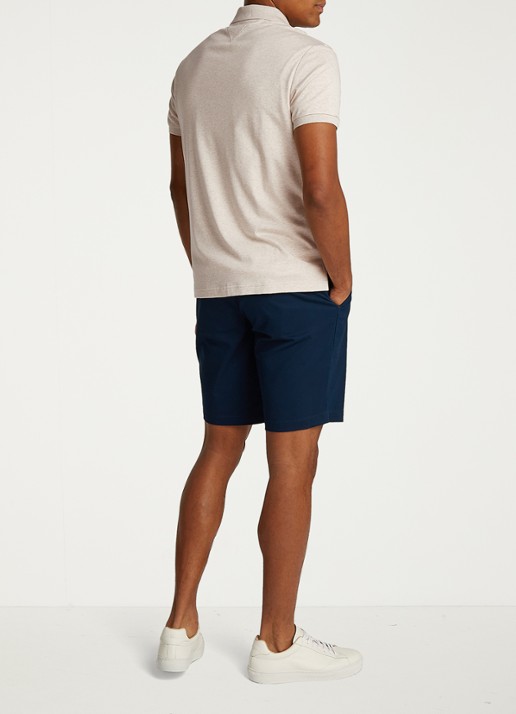 Tommy Hilfiger Regular fit polo met logo - achterkant 3 heathered oatmilk-hgf / beige