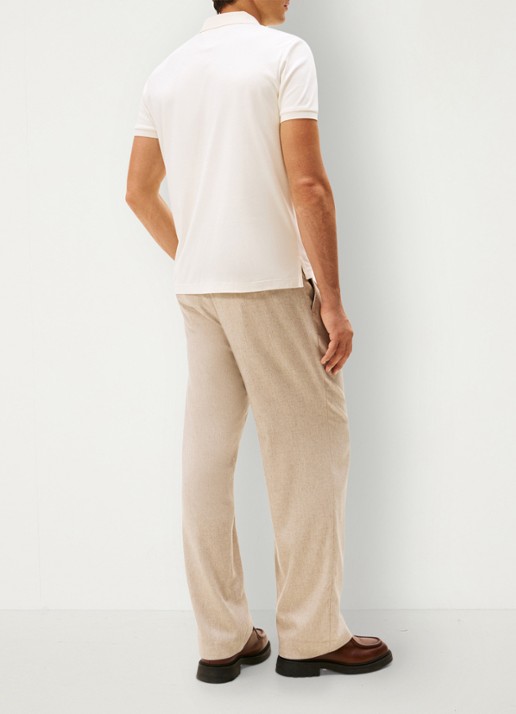 Tommy Hilfiger Regular fit polo met logo - achterkant wit