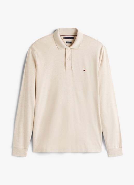 Tommy Hilfiger Regular fit polo met logo - voorkant 4 beige