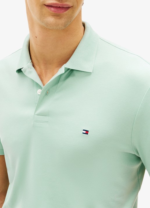 Tommy Hilfiger Regular fit polo met logo - detail 5 mint