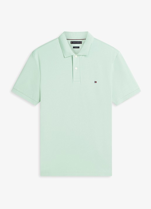 Tommy Hilfiger Regular fit polo met logo - voorkant 2 mint