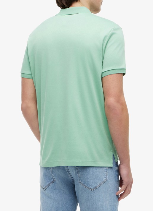 Tommy Hilfiger Regular fit polo met logo - achterkant 5 cut grass-l1a / groen