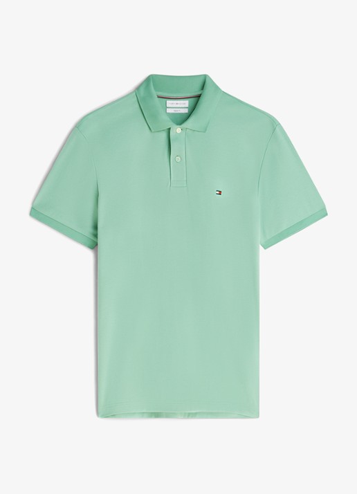 Tommy Hilfiger Regular fit polo met logo - voorkant cut grass-l1a / groen