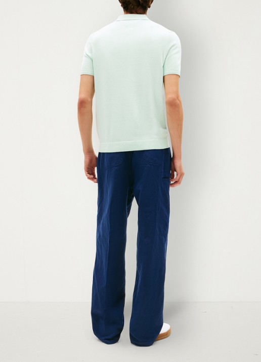 Tommy Hilfiger Regular fit polo met logoborduring - achterkant mint