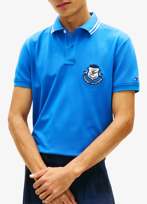 Tommy Hilfiger Regular fit polo met logoborduring