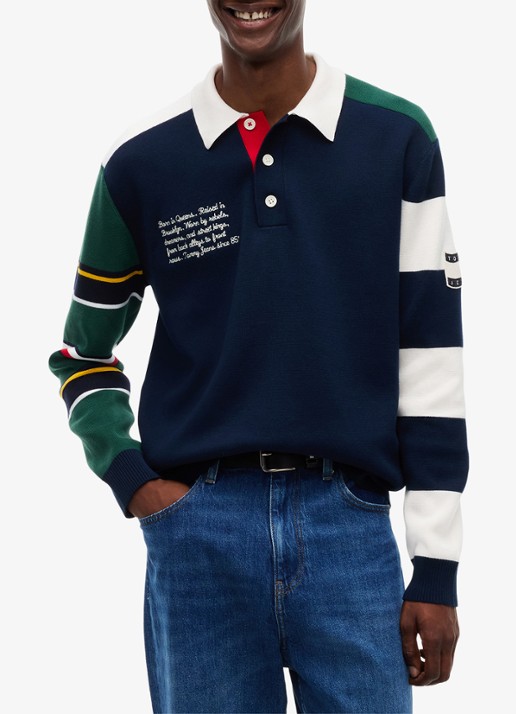 Tommy Hilfiger Regular fit polo met streepprint en logo