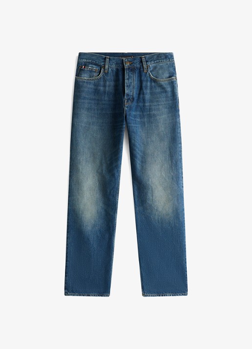 Tommy Hilfiger Relaxed fit jeans met steekzakken - voorkant indigo