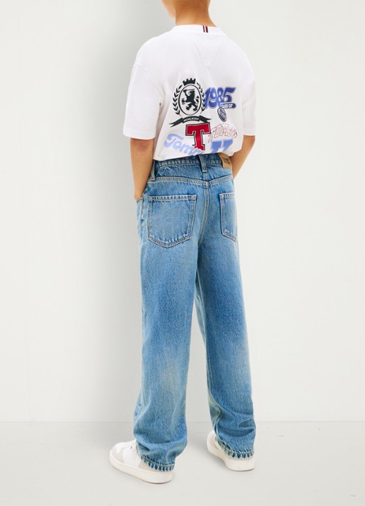Tommy Hilfiger Relaxed fit jeans met steekzakken - achterkant 3 blauw
