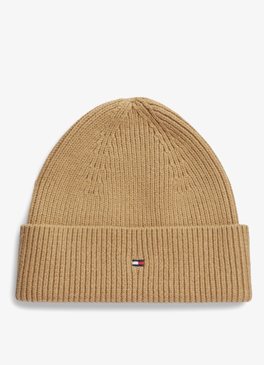 Tommy Hilfiger Ribgebreide muts in wolblend