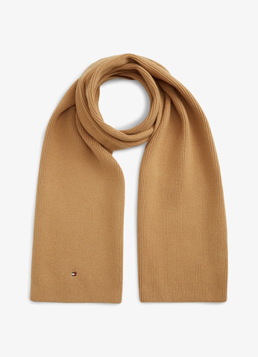 Tommy Hilfiger Ribgebreide sjaal in wolblend