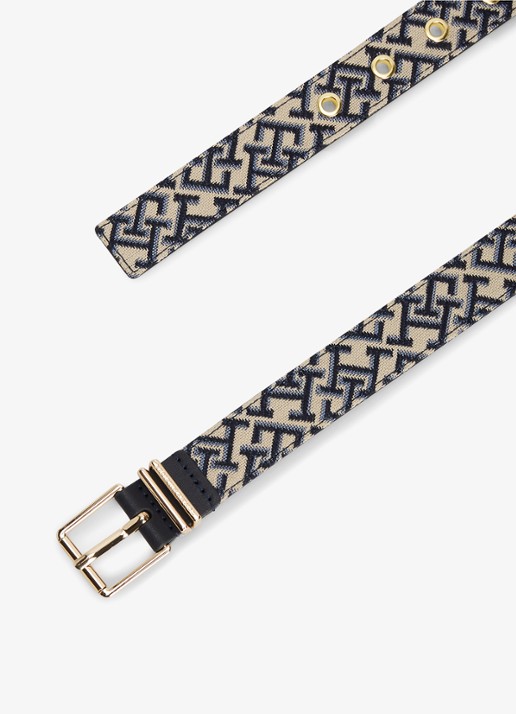Tommy Hilfiger Riem met logoprint - detail 3 donkerblauw