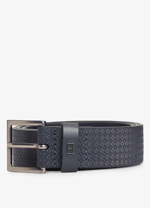 Tommy Hilfiger Riem met logoprint - detail 4 donkerblauw