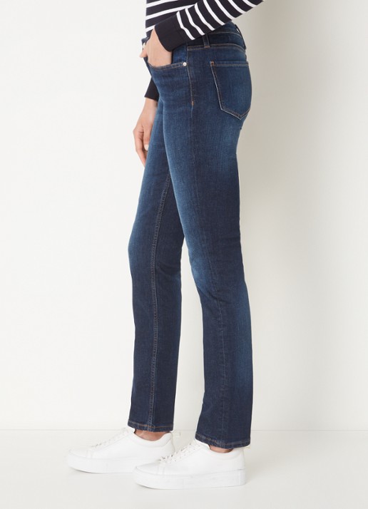 Tommy Hilfiger Rome mid waist slim fit jeans met donkere wassing - detail 5 indigo