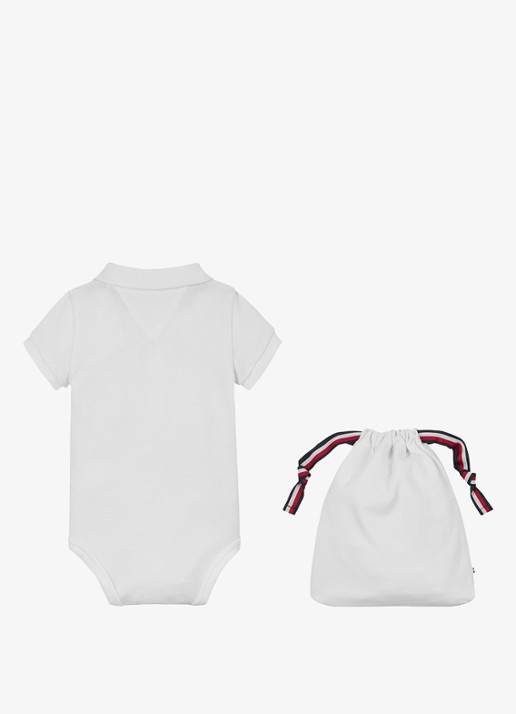 Tommy Hilfiger Romper met logo - achterkant 3 wit