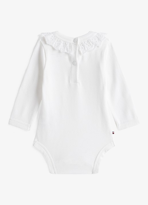 Tommy Hilfiger Romper met ruches - achterkant wit